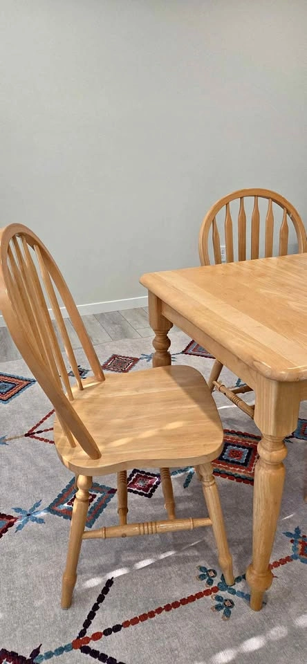 Wood Dining Table and 4 Chairs