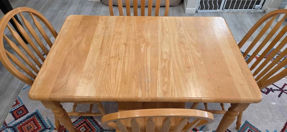 Wood Dining Table and 4 Chairs - photo 3