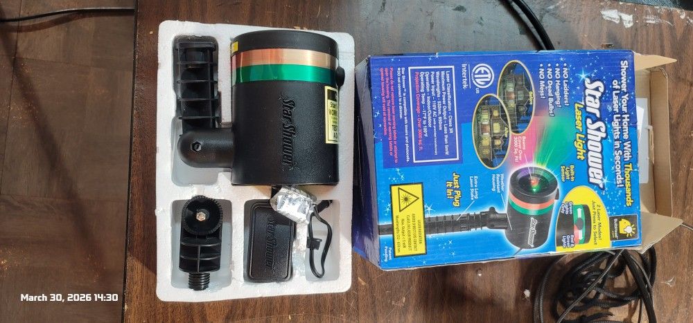 Star Shower Laser Light Projector (Red & Green) – Works, Stake B