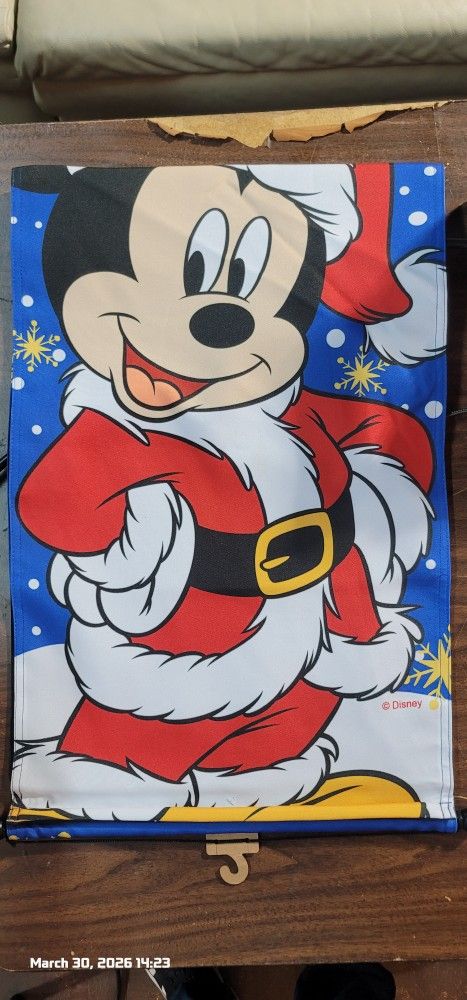 Disney Christmas Mickey Mouse “Ho Ho Ho” Hanging Banner Wall Dec - photo 3