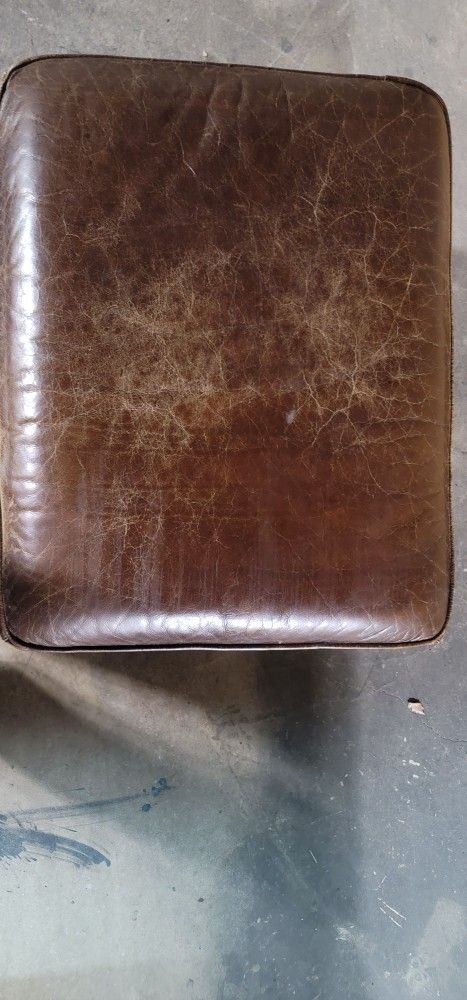 Bob Timberlake Leather Ottoman by Lexington – Solid Wood, Nailhe - photo 2