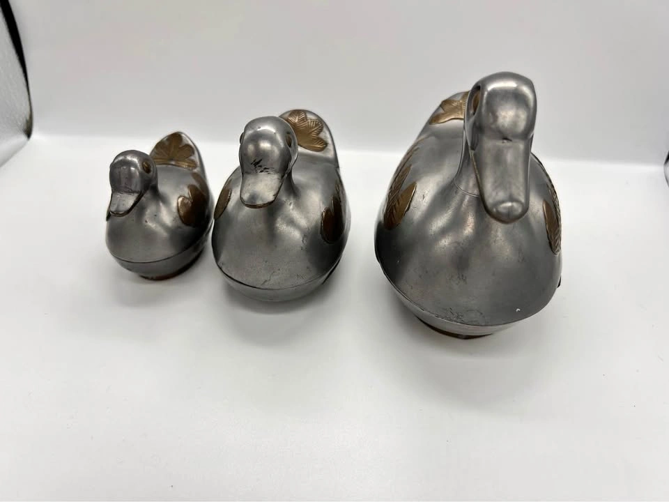 Set of 3 Vintage Duck Trinket Boxes