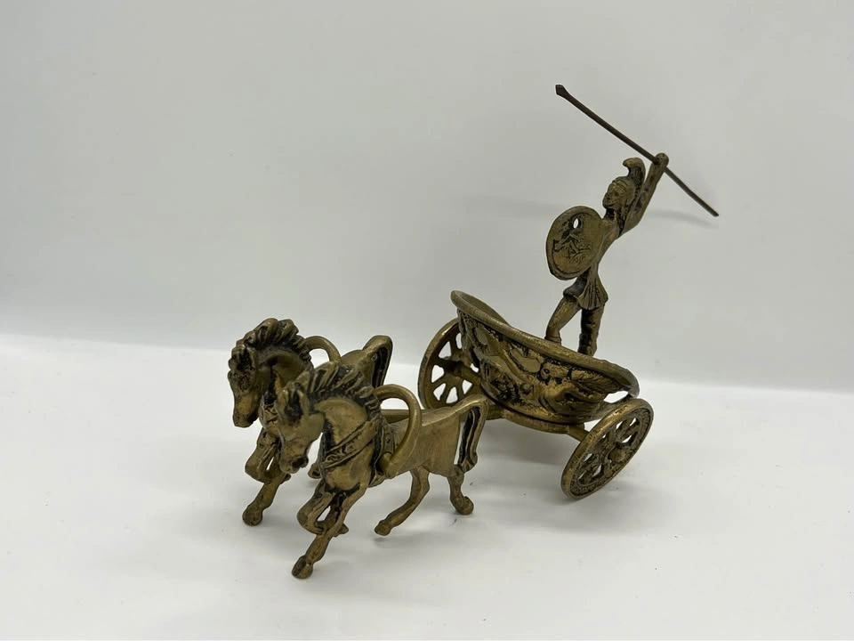 Vintage Brass Chariot Figurine - photo 2