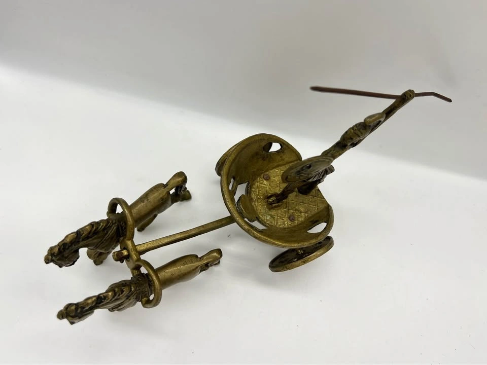 Vintage Brass Chariot Figurine - photo 3