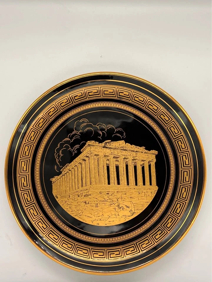 Vintage Greek 24k Gold Plated Black 8 pieces - photo 2
