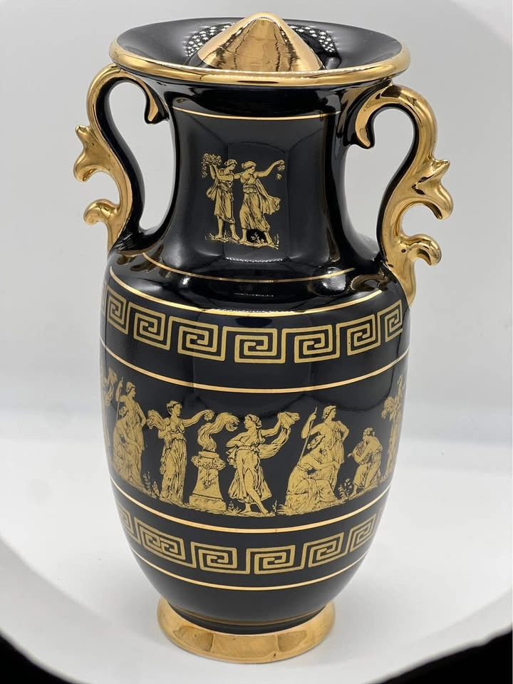 Vintage Greek 24k Gold Plated Black 8 pieces - photo 4