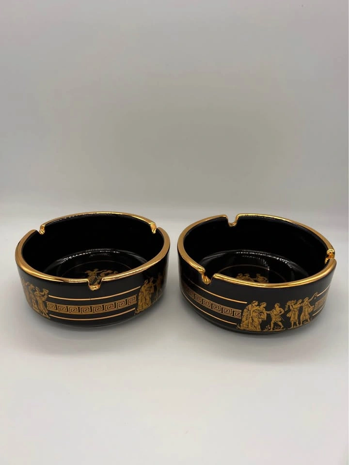 Vintage Greek 24k Gold Plated Black 8 pieces - photo 5