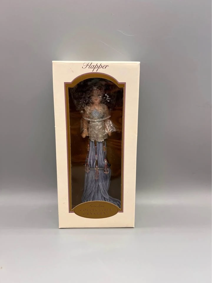 DG Creations Porcelain Flapper 1/2 Doll Ornaments Tassels