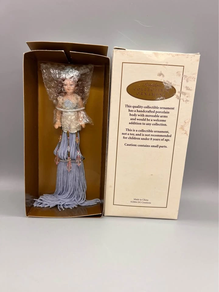 DG Creations Porcelain Flapper 1/2 Doll Ornaments Tassels - photo 4