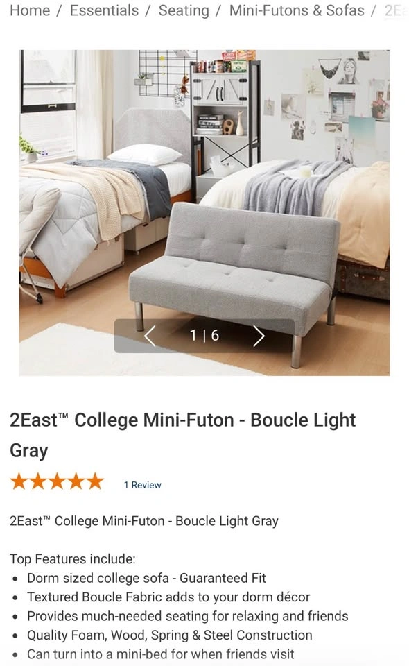 Mini Futon Sofa - photo 2
