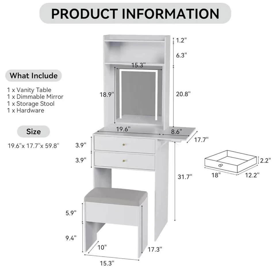 Small Vanity Desk - photo 3