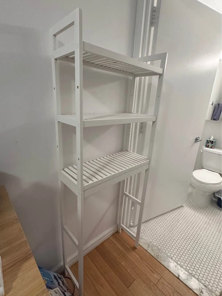 White Over-the-Toilet Storage Shelf - photo 2