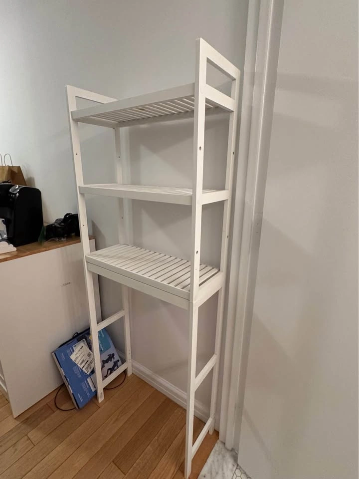 White Over-the-Toilet Storage Shelf - photo 3