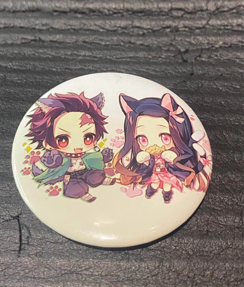 Kawaii Nezuko & Tanjiro Charm Pin - photo 2