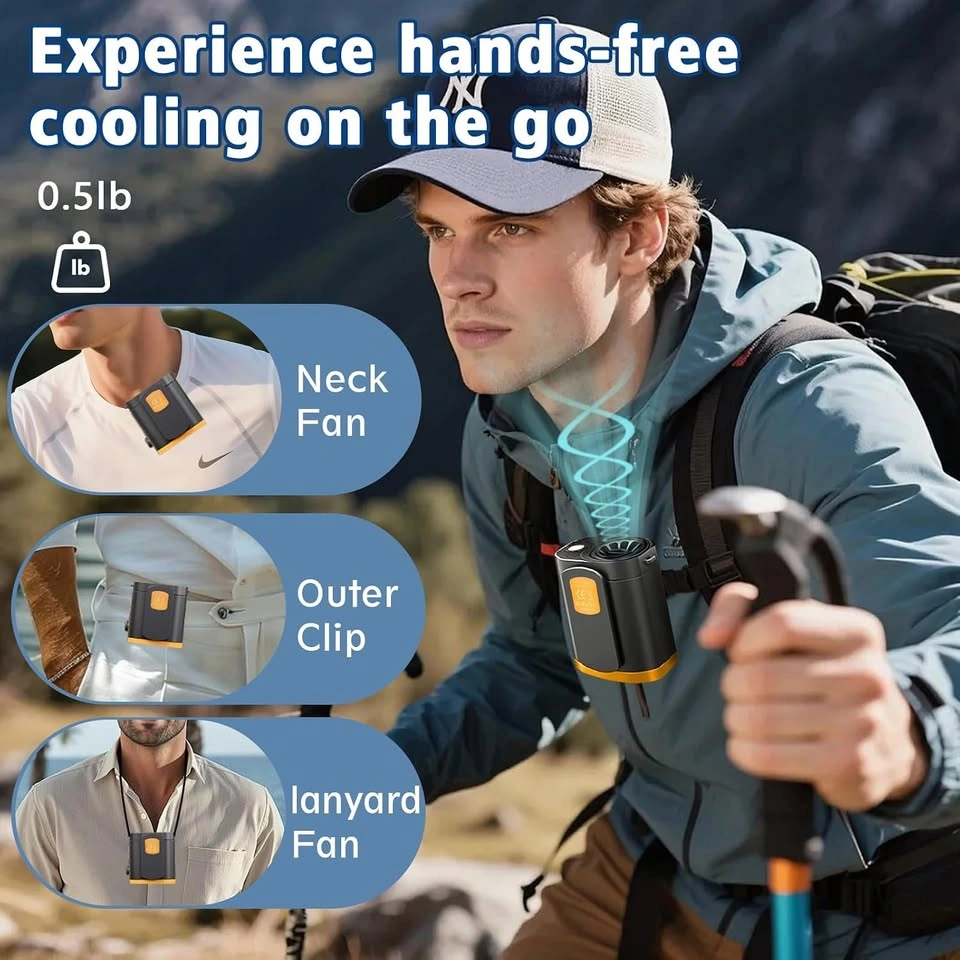 Portable Fan, 120-Speed Adjustable Waist Clip Fan - photo 3