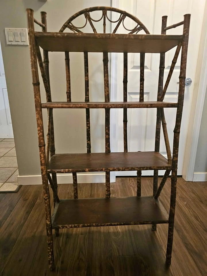 Vintage Tortoiseshell Bamboo Shelf