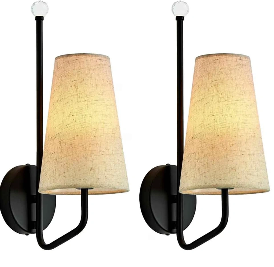 12 Colors Battery Operated Rechargeable Wall Lights, Set of 2