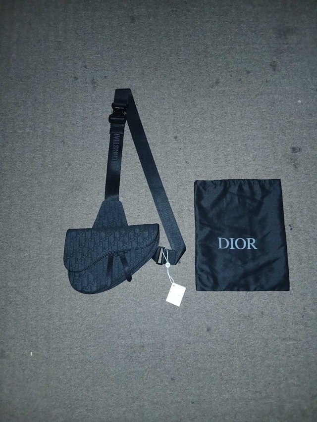 Christian Dior Saddle Bag In Black