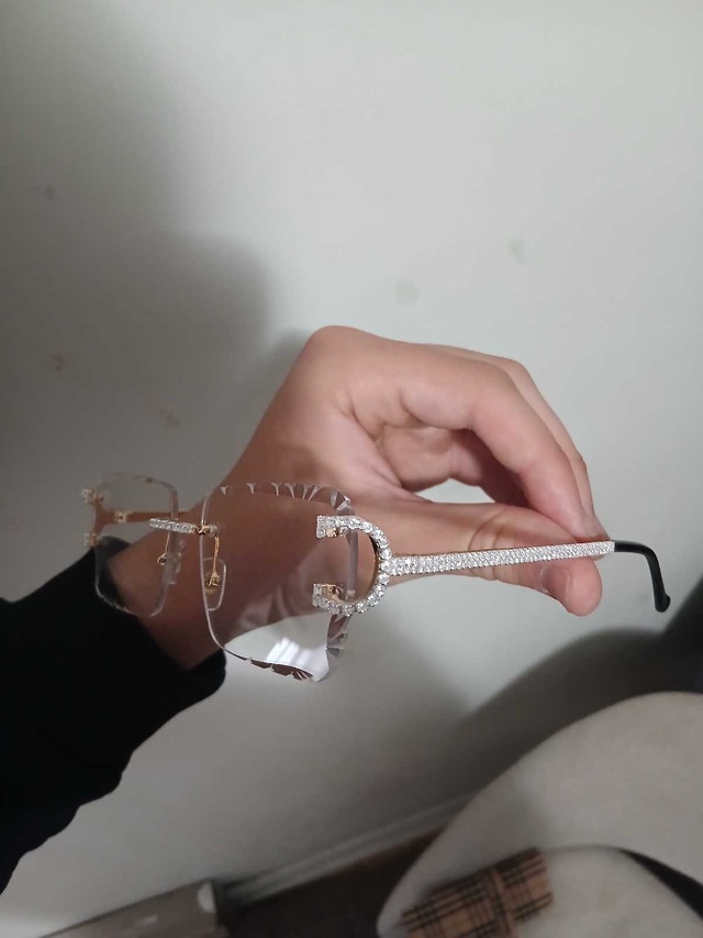 Clear Iced Out Designer Glasses - photo 2
