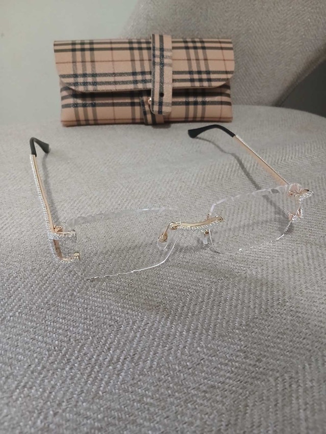 Clear Iced Out Designer Glasses - photo 3