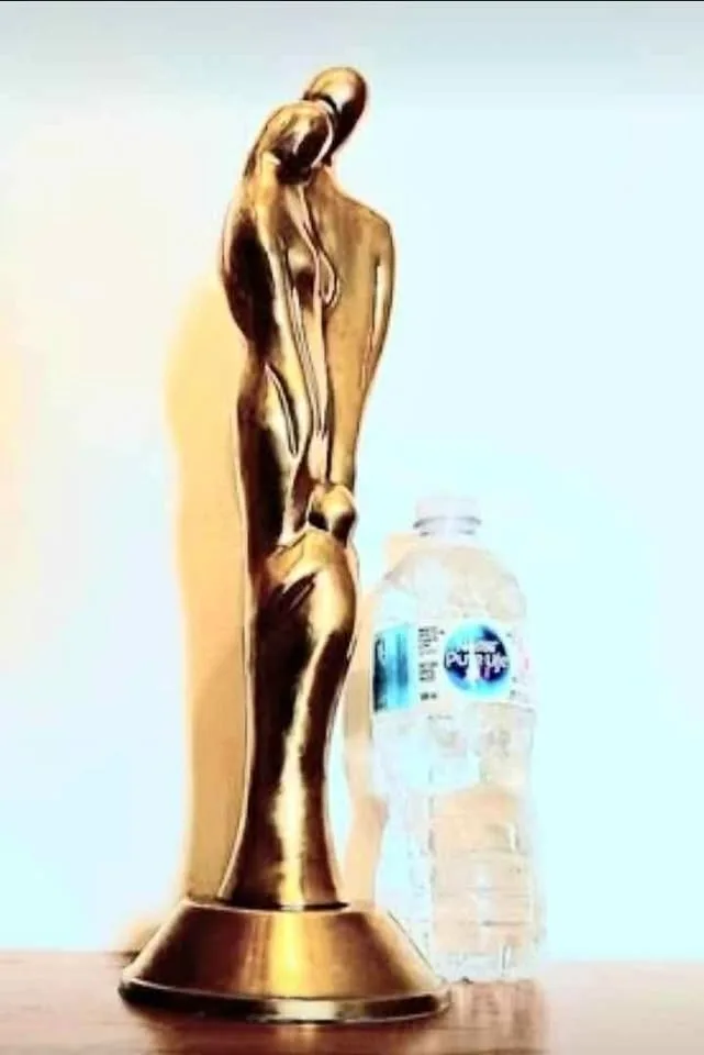 Mid Century Brass Family Circle of Love Statue thumbnail