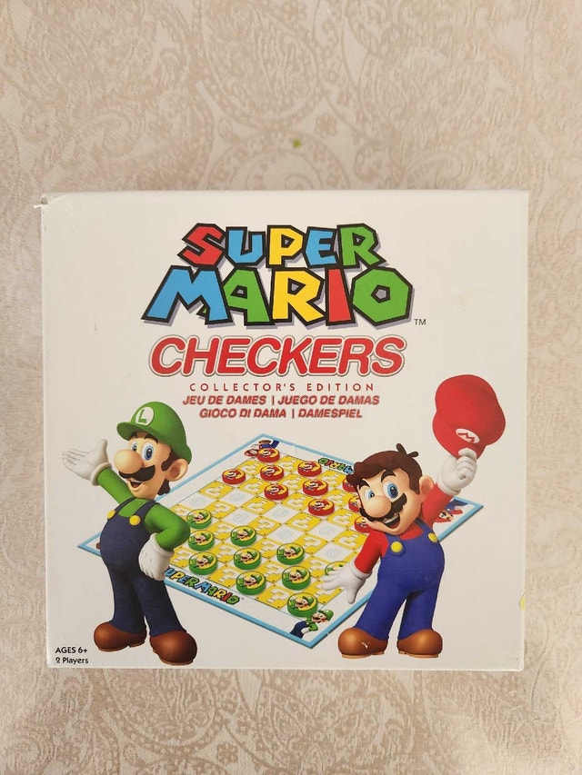 Super Mario Checkers board game collectors edition