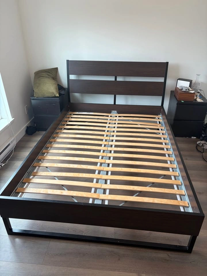 IKEA WOOD/METAL LEG SIZE DOUBLE BED FRAME - photo 2