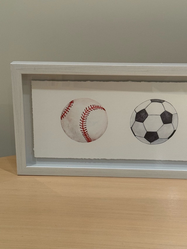 Marmont Sports Ball Watercolor Art - photo 2