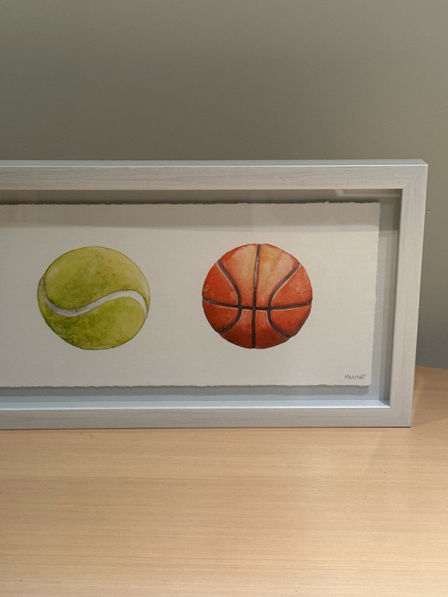 Marmont Sports Ball Watercolor Art - photo 3