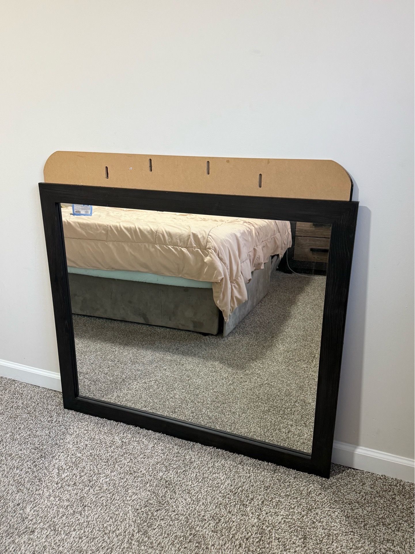 Large Framed Dresser Mirror – Modern Black Finish - photo 4