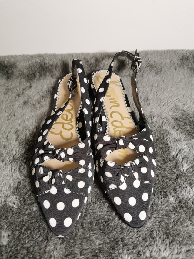 Sam Edelman Polka Dot Slingback Flats