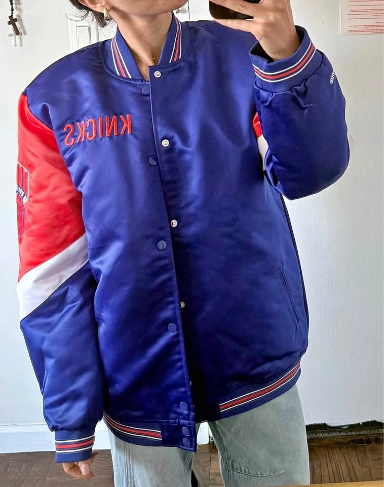 Knicks Mitchell & Ness Bomber Jacket - Youth XL