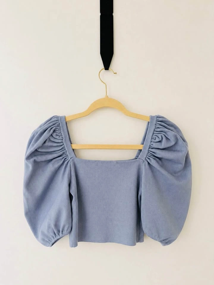 Zara - Puff Sleeve Crop Top - Size S - photo 2
