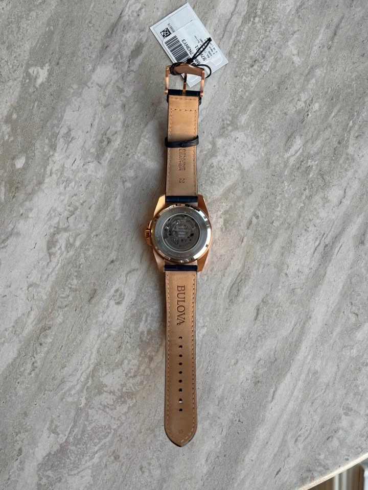 Men's Automatic Classic Sutton Blue Leather Strap Watch 46mm - photo 4