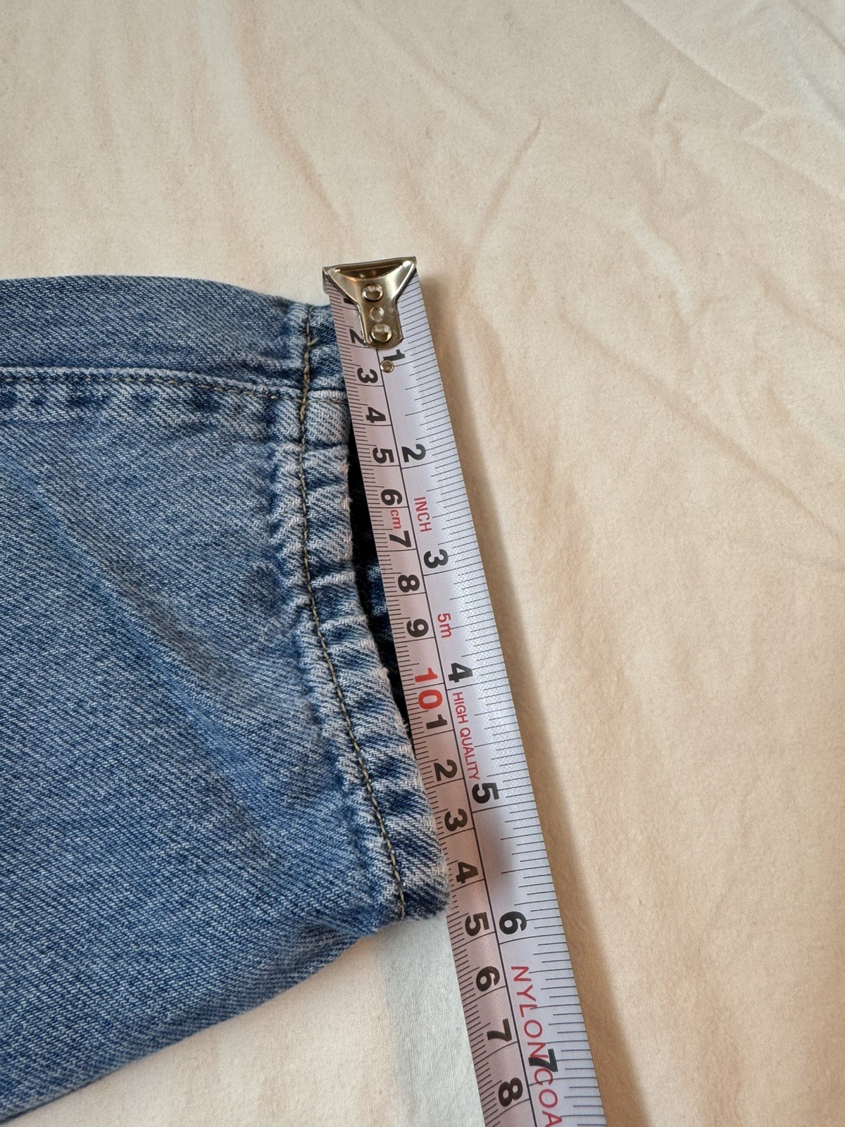 ZARA Cotton High Waist Paperbag Baggy Tapered Blue Jeans - 0 - photo 2