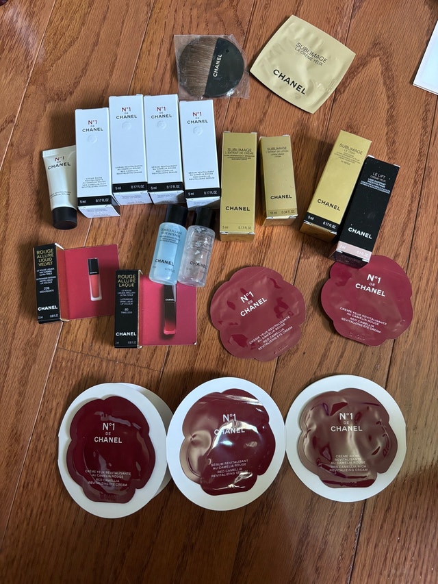 Authentic Chanel Luxury Skincare and Makeup Sample Collection