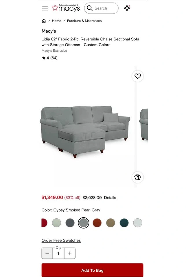 GRAY COUCH - photo 4