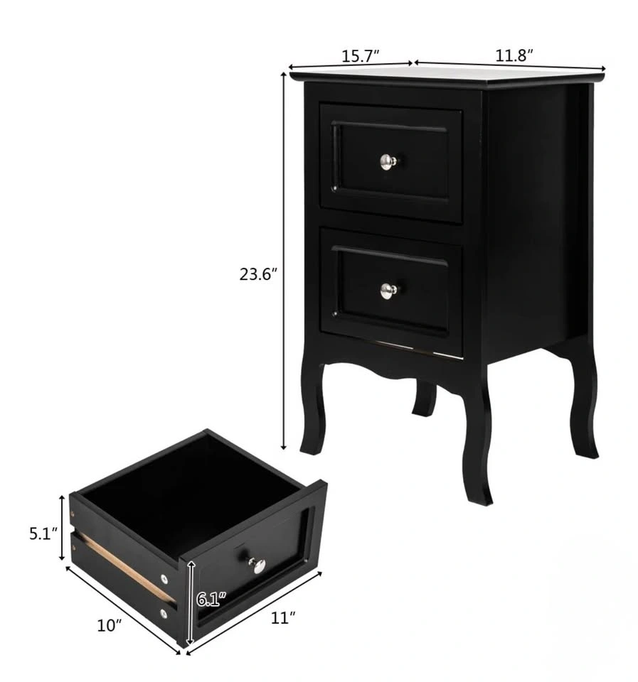 Kanosh 2 End Table Night Stand - Black - Wayfair - photo 3