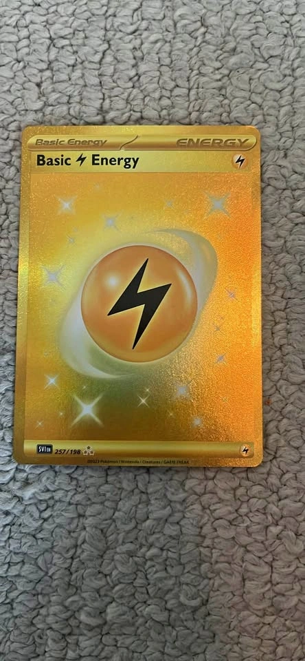 Gold Lighting Energy 257/198 Secret Rare Gold Pokemon Card