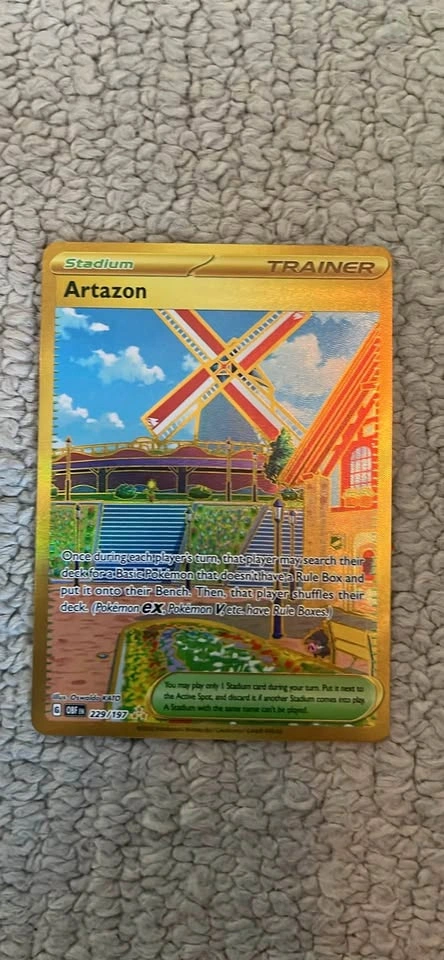 Artazon 229/197 Secret Rare Gold Pokemon Card