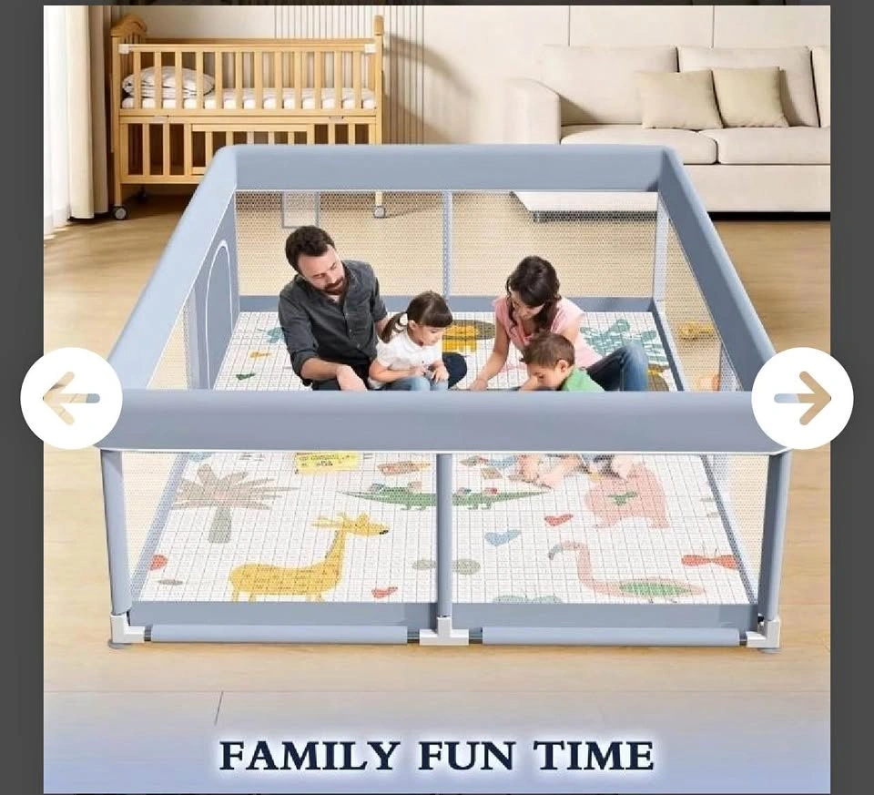 XVISHX 65 x 50 Inch Baby Playpen with Mat