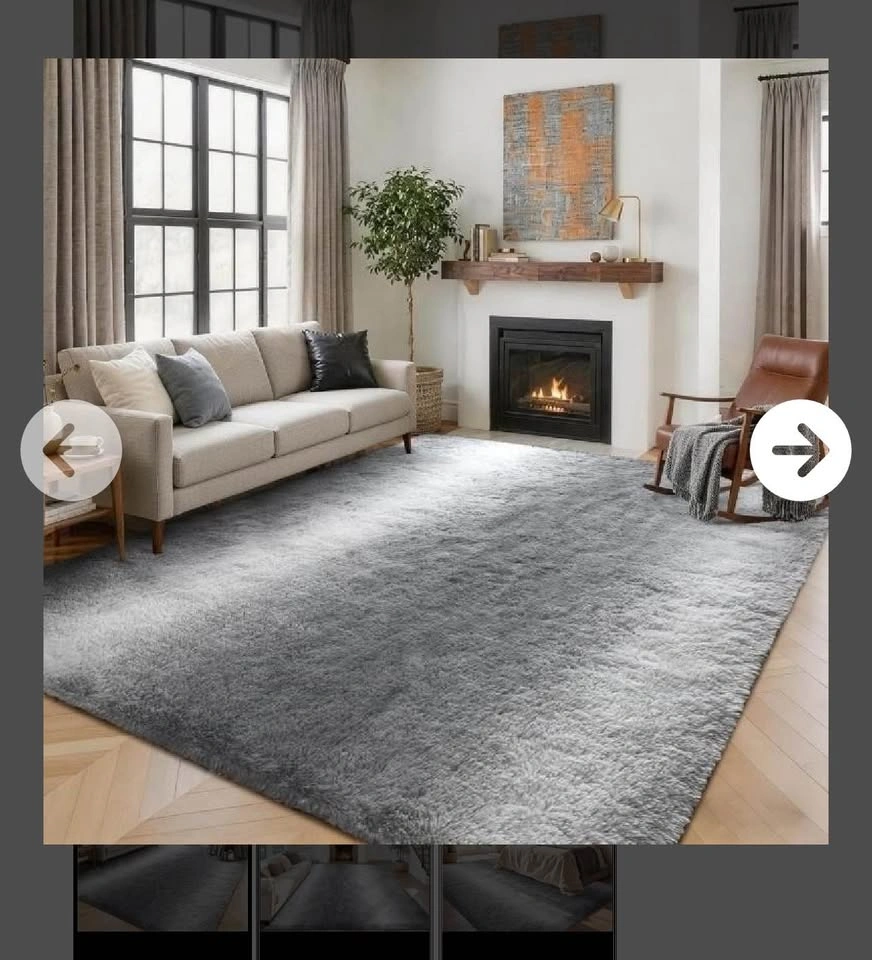 New Grey Shag Area Rug 5x7 Feet - photo 2