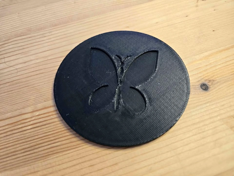 3D Printed Butterfly Coaster – Black – Drink Coaster – PLA