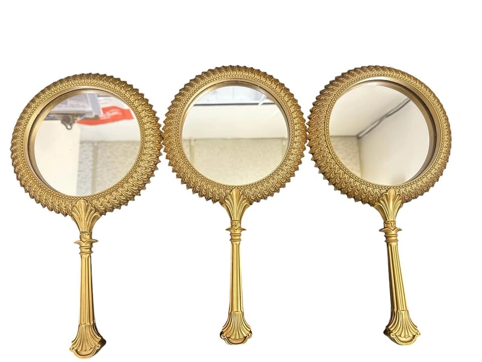 Vintage Style Gold Hand Mirror - photo 2