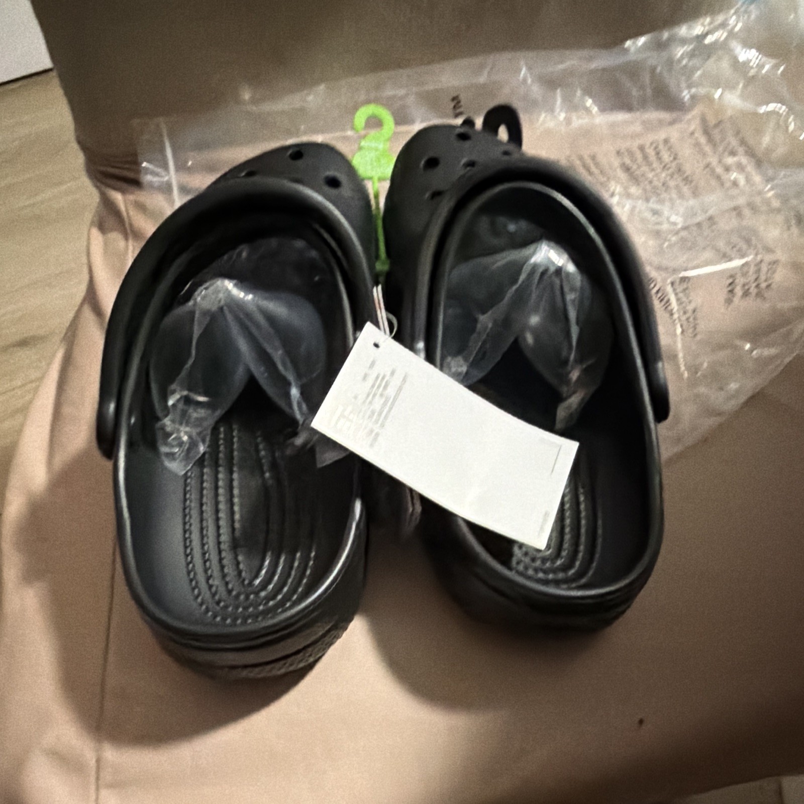 Crocs Classic Clog Sandals Black Rubber Men's US 7