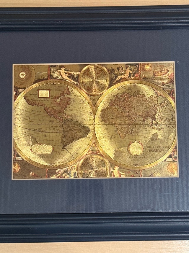 Vintage World Map Wall Art - photo 2
