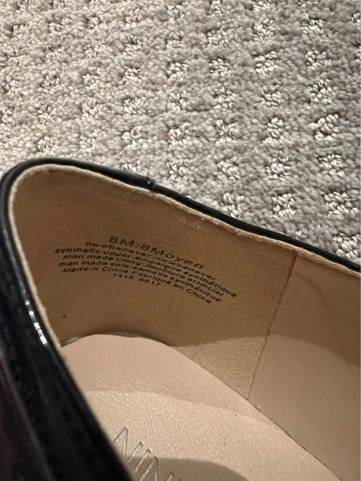 Nine West black patent leather platform oxfords 8M - photo 4