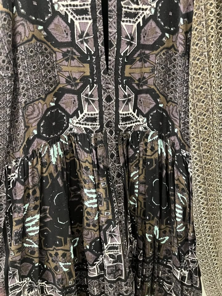 Free People Bohemian Patterned Long Sleeve Dress - photo 3