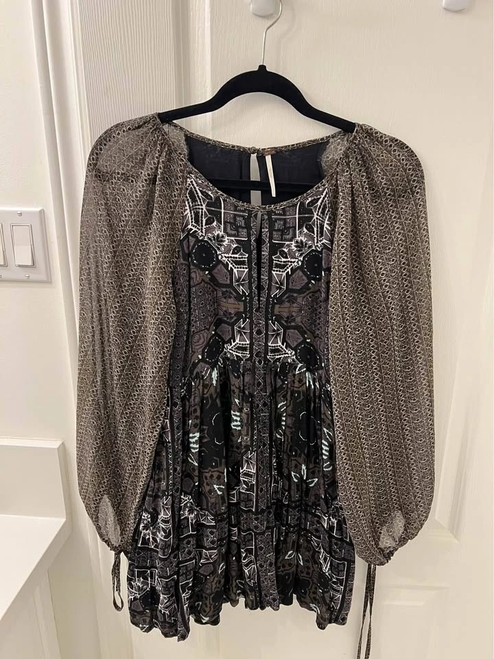Free People Bohemian Patterned Long Sleeve Dress - photo 5