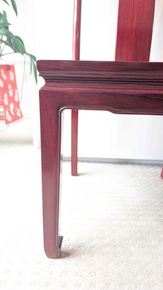 4 Vintage Rosewood Yoke-Back Chairs (Ming Style) - photo 3